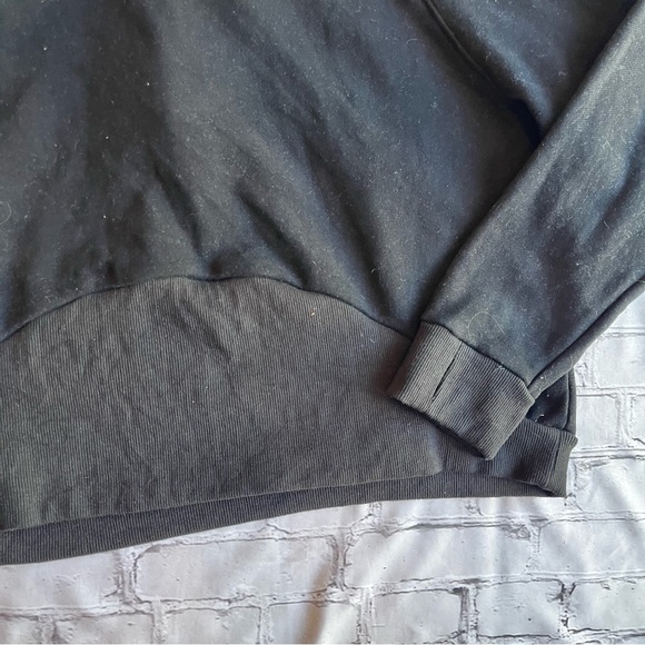 Pink Lily Hoodie Black XL 1/2 Zip Cropped Sweatshirt Womens Scuba EUC Athletic - Picture 16 of 16